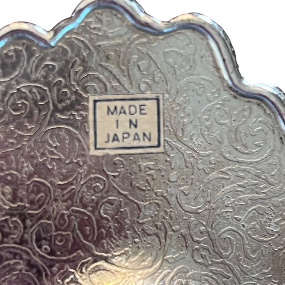 Vintage Crystal & Silver-Plated Ornate Mini Decanter Oil & Vinegar Cruet Set - Picture 5 of 9